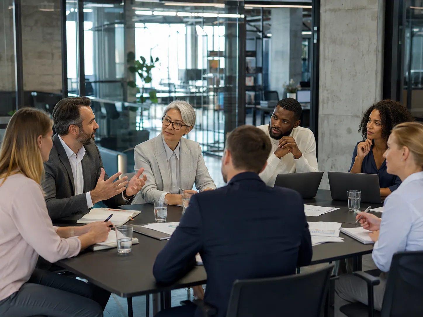 Managementteam in gesprek
